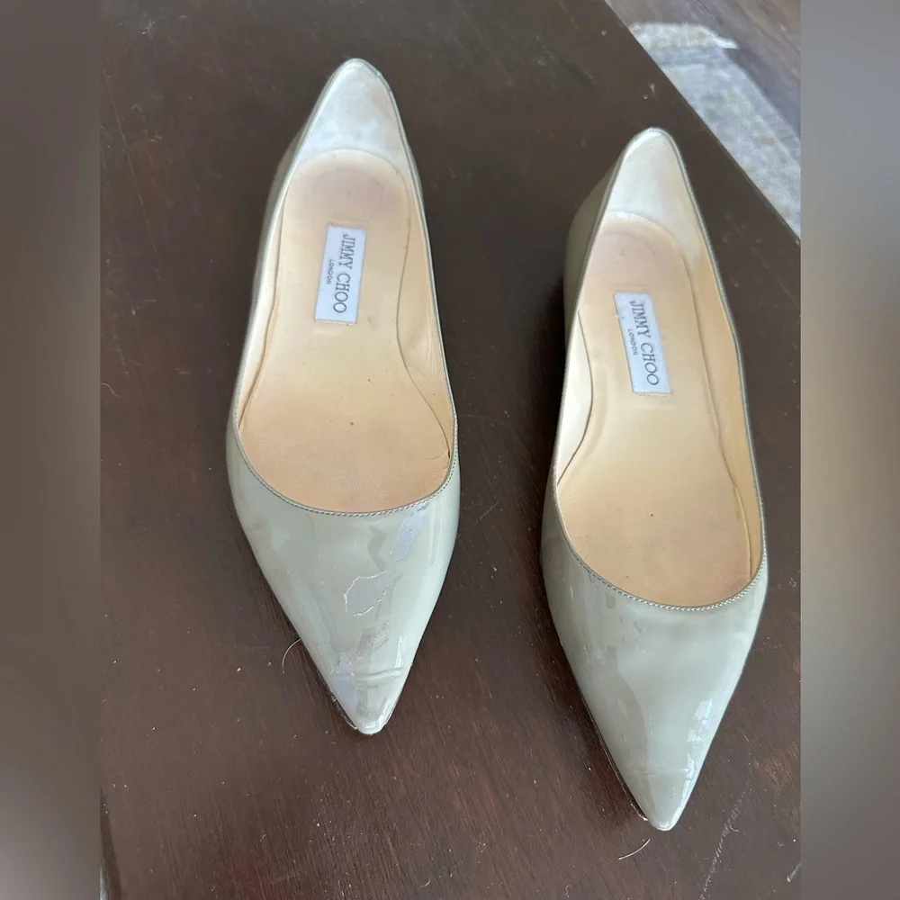 **** Jimmy Choo Size 39 Patent Leather Flats - Picture 2 of 11